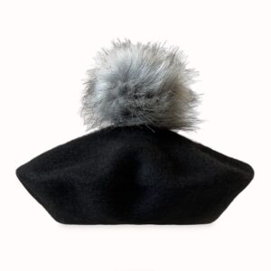 Beret CZARNY + SZARY