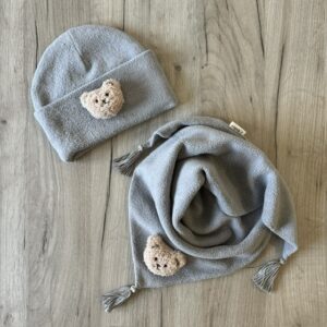 Komplet SOFT BEAR No.5 czapka i chusta