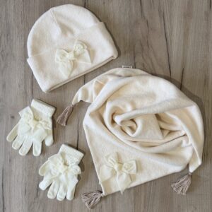 Zestaw SNOWMOUSSE czapka + chusta + rękawiczki